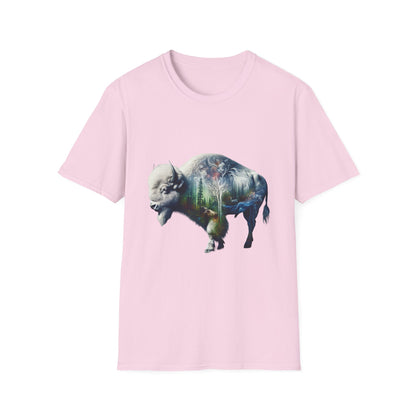 White Bison-6. Native American Inspired / Unisex Graphic Tee Shirt - Global Warming Warrior Wear, "S.P.C." A Social Purpose Corporation  