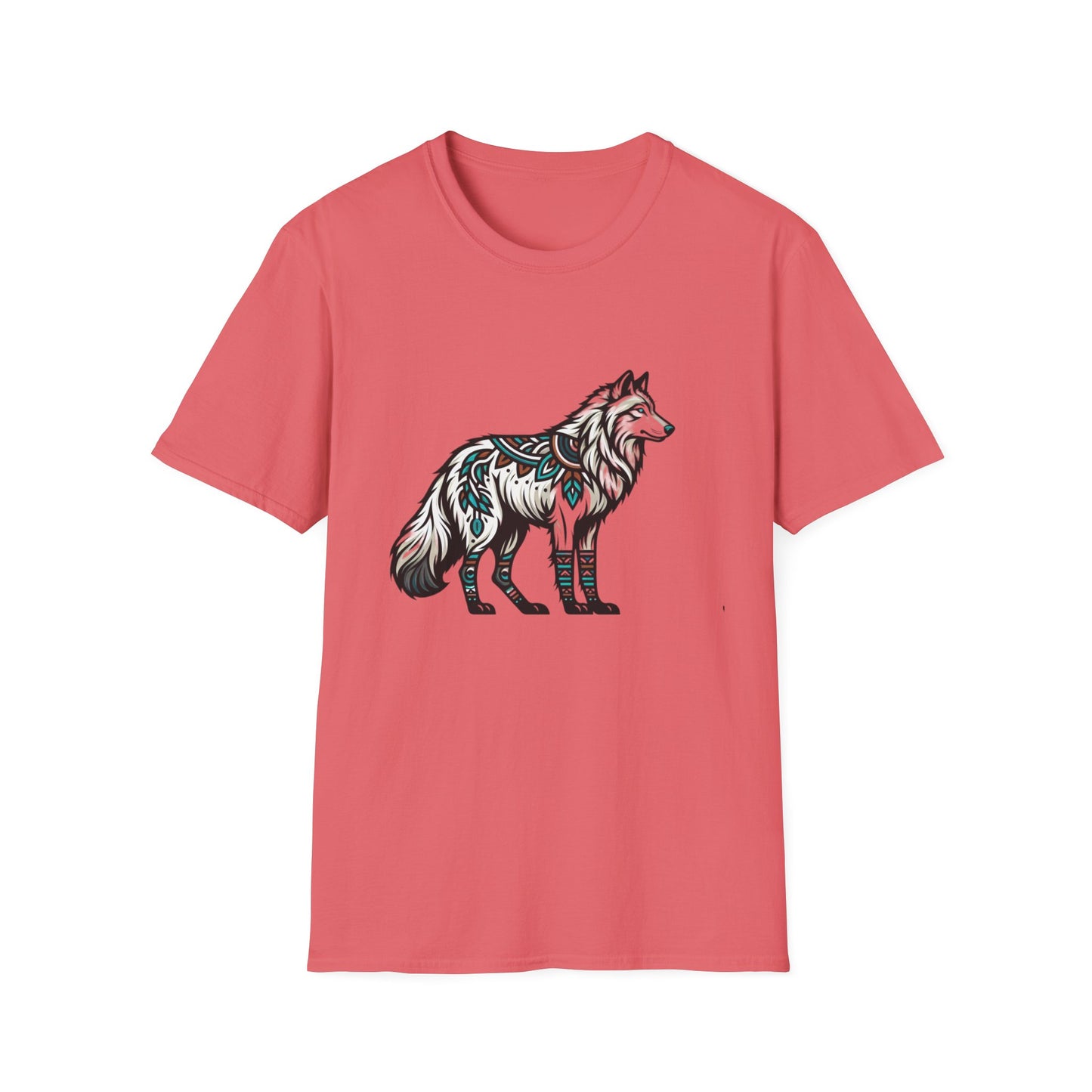 White Wolf-4. Native American Inspired / Unisex Graphic Tee Shirt - Global Warming Warrior Wear, "S.P.C." A Social Purpose Corporation  