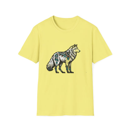 White Wolf-4. Native American Inspired / Unisex Graphic Tee Shirt - Global Warming Warrior Wear, "S.P.C." A Social Purpose Corporation  