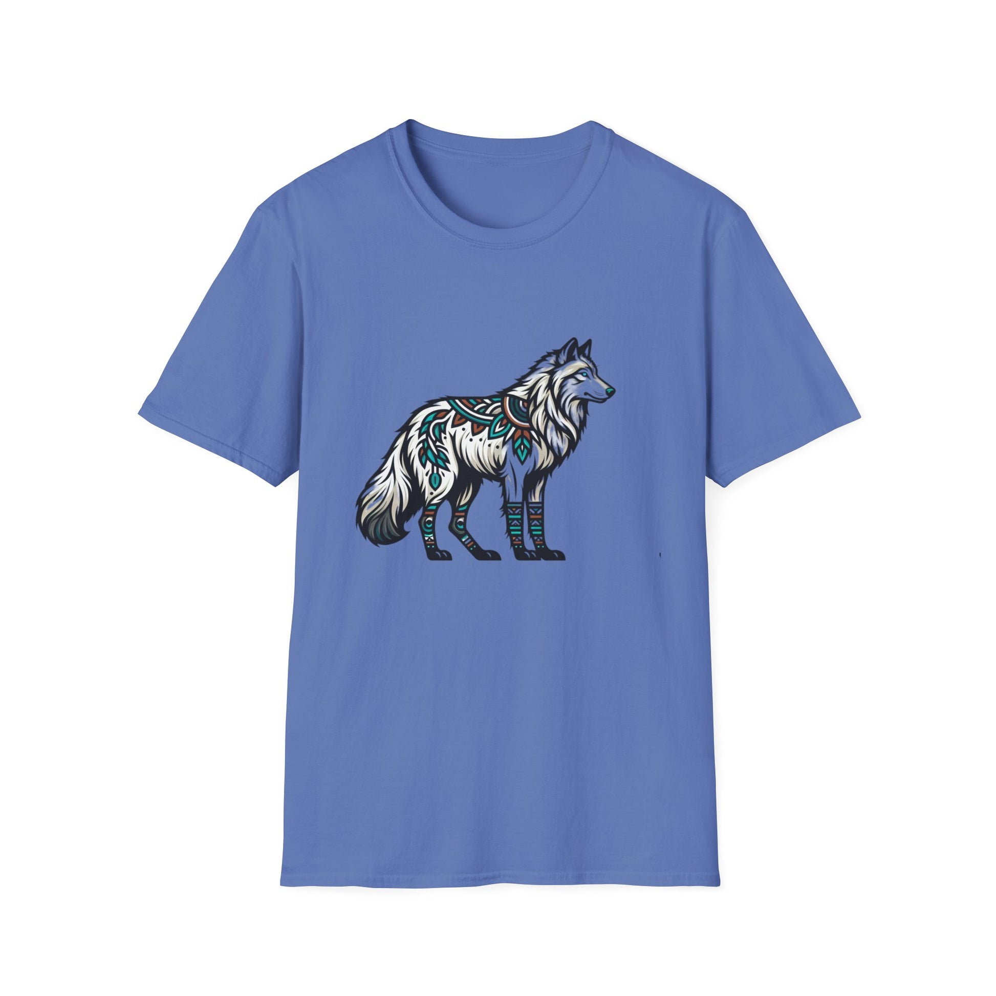 White Wolf-4. Native American Inspired / Unisex Graphic Tee Shirt - Global Warming Warrior Wear, "S.P.C." A Social Purpose Corporation  