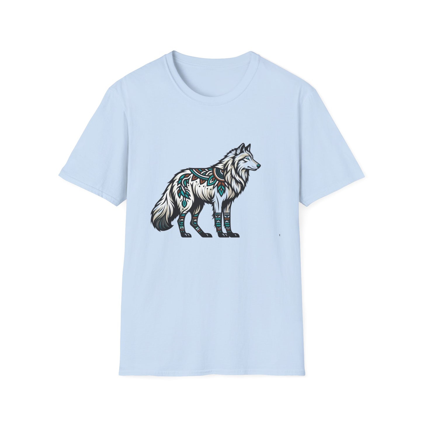 White Wolf-4. Native American Inspired / Unisex Graphic Tee Shirt - Global Warming Warrior Wear, "S.P.C." A Social Purpose Corporation  