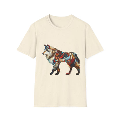 White Wolf-1. Native American Inspired / Unisex Graphic Tee Shirt - Global Warming Warrior Wear, "S.P.C." A Social Purpose Corporation  