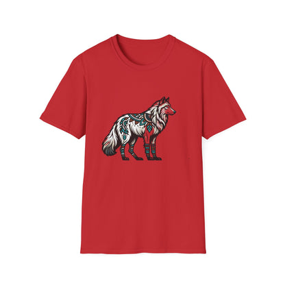 White Wolf-4. Native American Inspired / Unisex Graphic Tee Shirt - Global Warming Warrior Wear, "S.P.C." A Social Purpose Corporation  