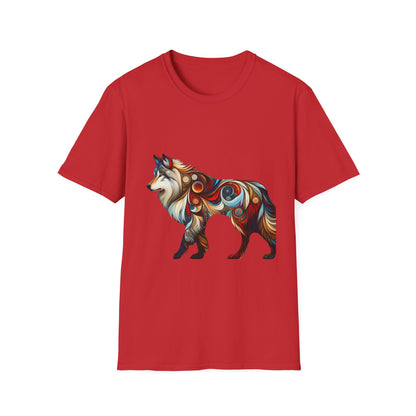 White Wolf-1. Native American Inspired / Unisex Graphic Tee Shirt - Global Warming Warrior Wear, "S.P.C." A Social Purpose Corporation  