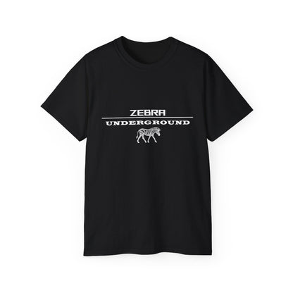 ZEBRA UNDERGROUND - White Letters - Black Background - ZEBRA UNDERGROUND 